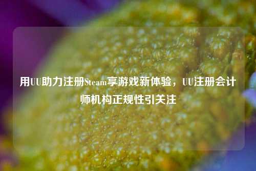 用UU助力注册Steam享游戏新体验，UU注册会计师机构正规性引关注