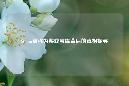 Steam被称为游戏宝库背后的真相探寻