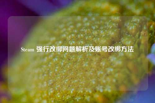 Steam 强行改绑问题解析及账号改绑