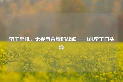 蛮王怒吼,无畏与荣耀的战歌——LOL蛮王口头禅