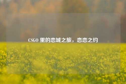CSGO 里的恋城之旅,恋恋之约