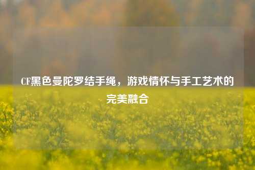 CF黑色曼陀罗结手绳,游戏情怀与手工艺术的完美融合