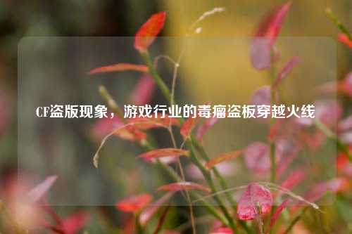 CF盗版现象，游戏行业的毒瘤盗板穿越火线