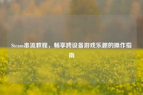 Steam串流教程,畅享跨设备游戏乐趣的操作指南